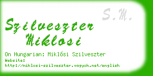 szilveszter miklosi business card