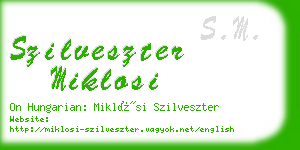 szilveszter miklosi business card